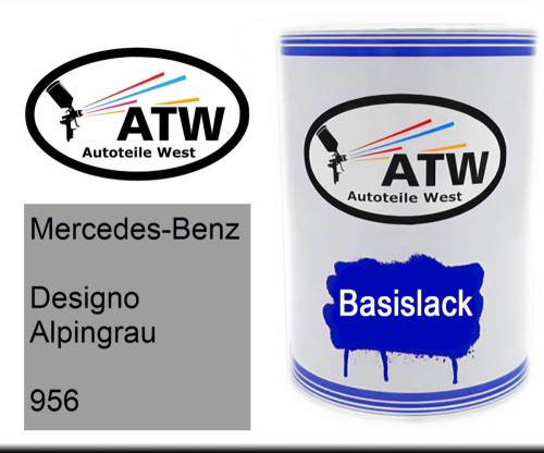 Mercedes-Benz, Designo Alpingrau, 956: 500ml Lackdose, von ATW Autoteile West.